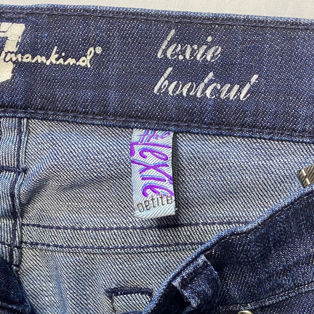 7 For All Mankind Straight Leg Jeans in Deep Blue - Picture 3 of 6